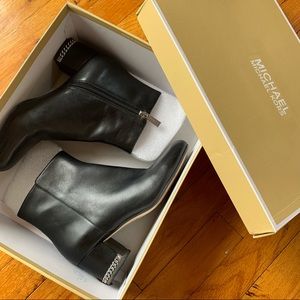 Michael Kors Black leather ankle boots